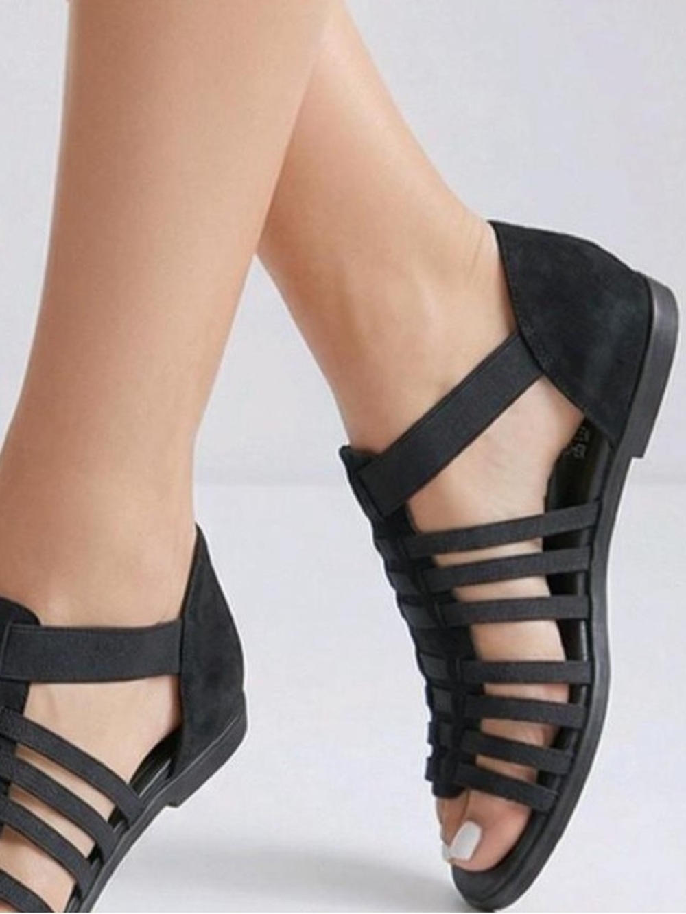 🌻NEW NWOT Eileen Fisher Rato Black Strappy Sandals Leather Flat Fisherman sz 8